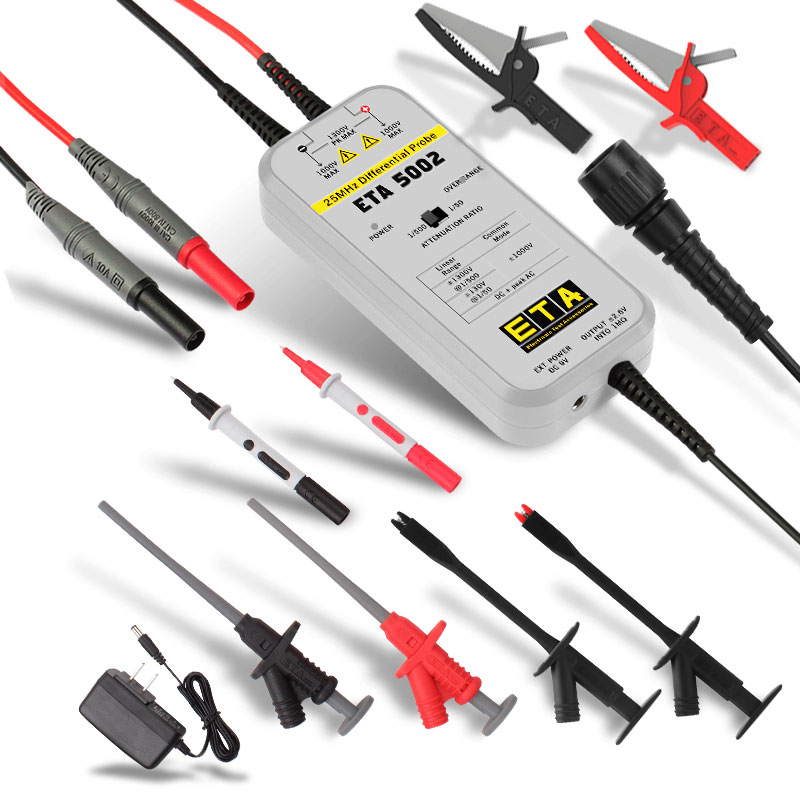 Differential Probe 100Mhz 1300V - Miyee ETA5002/ETA5010/ETA5026 High Voltage Differential Probe