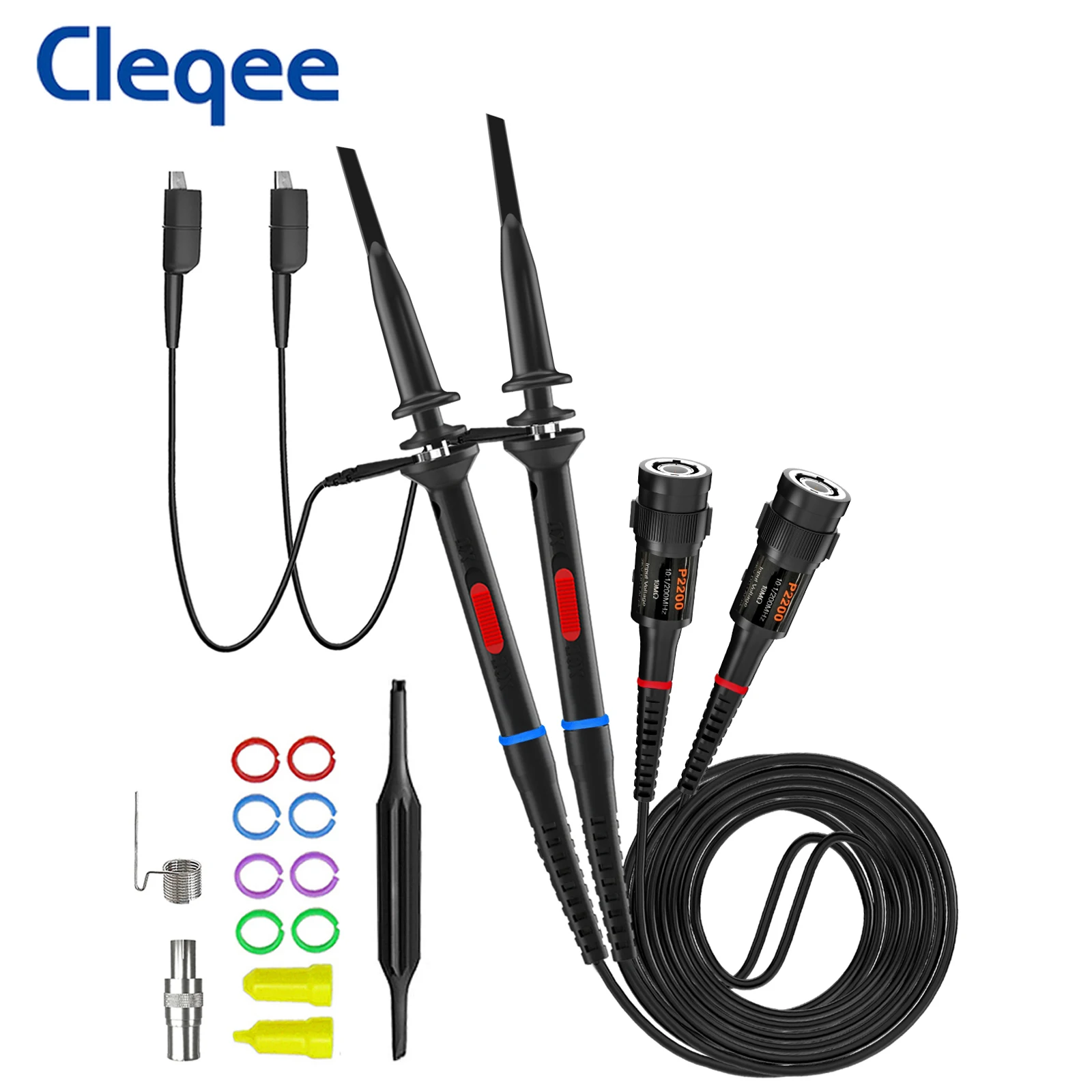 Oscilloscope Probe Kit 200Mhz - Cleqee P2200 2pcs 200MHz Oscilloscope Probe
