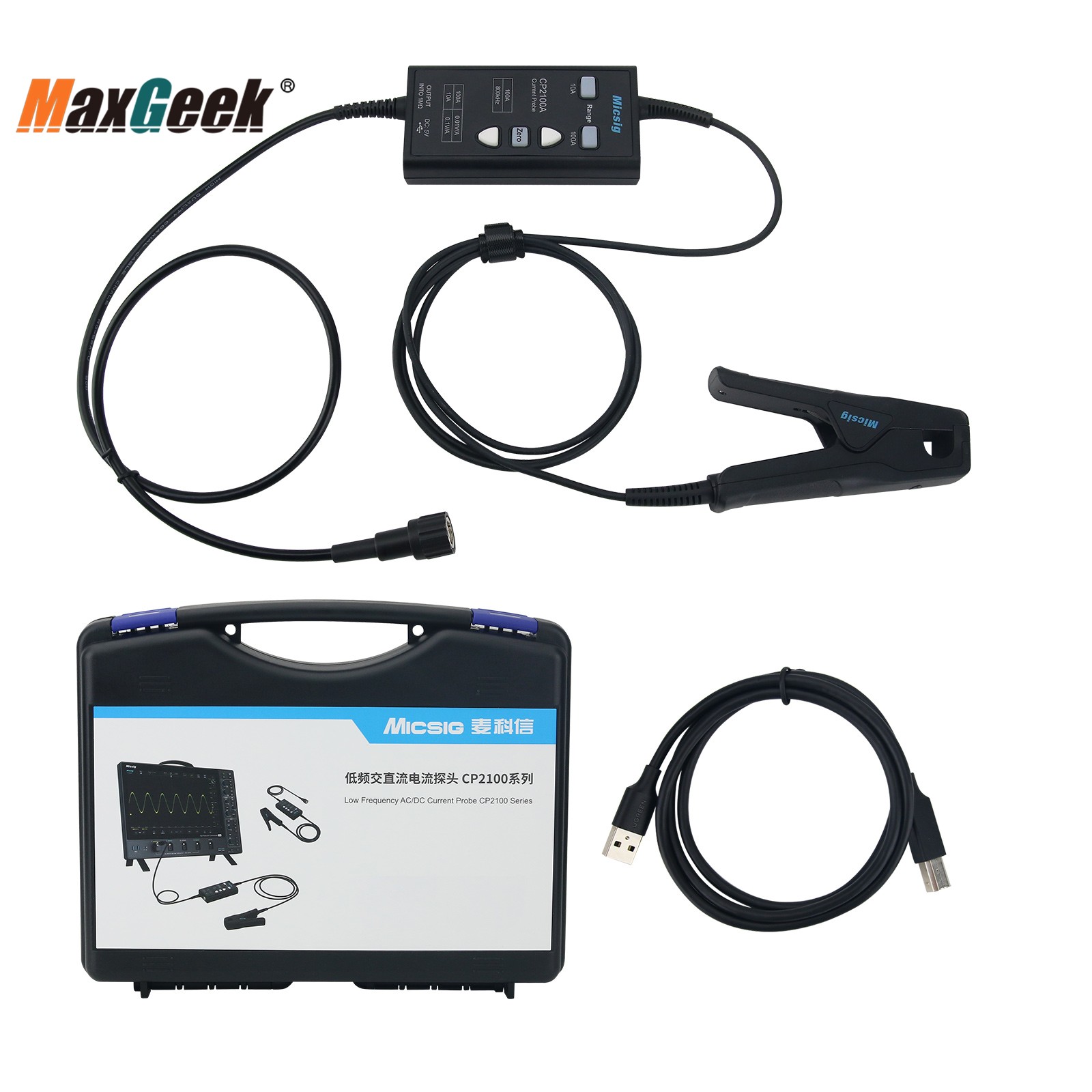 Micsig CP2100A 800KHz 10A/100A - Current Probe Ac Dc 100A ulasan dan harga