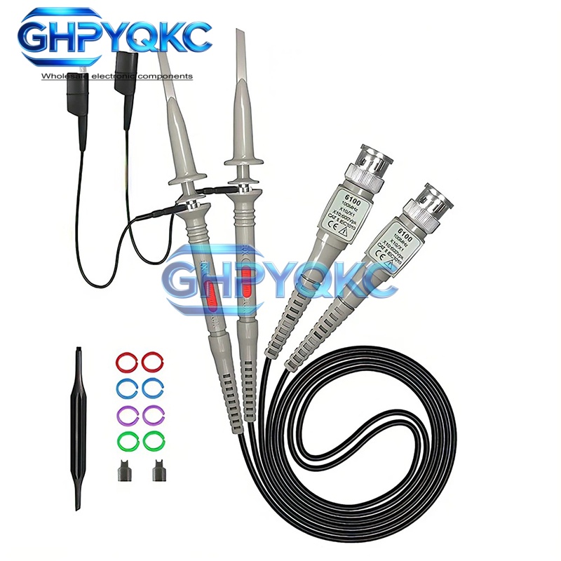 GHPYQKC 1pcs/2pcs P6100 BNC Os - Oscilloscope Probe 100Mhz 10X ulasan dan harga