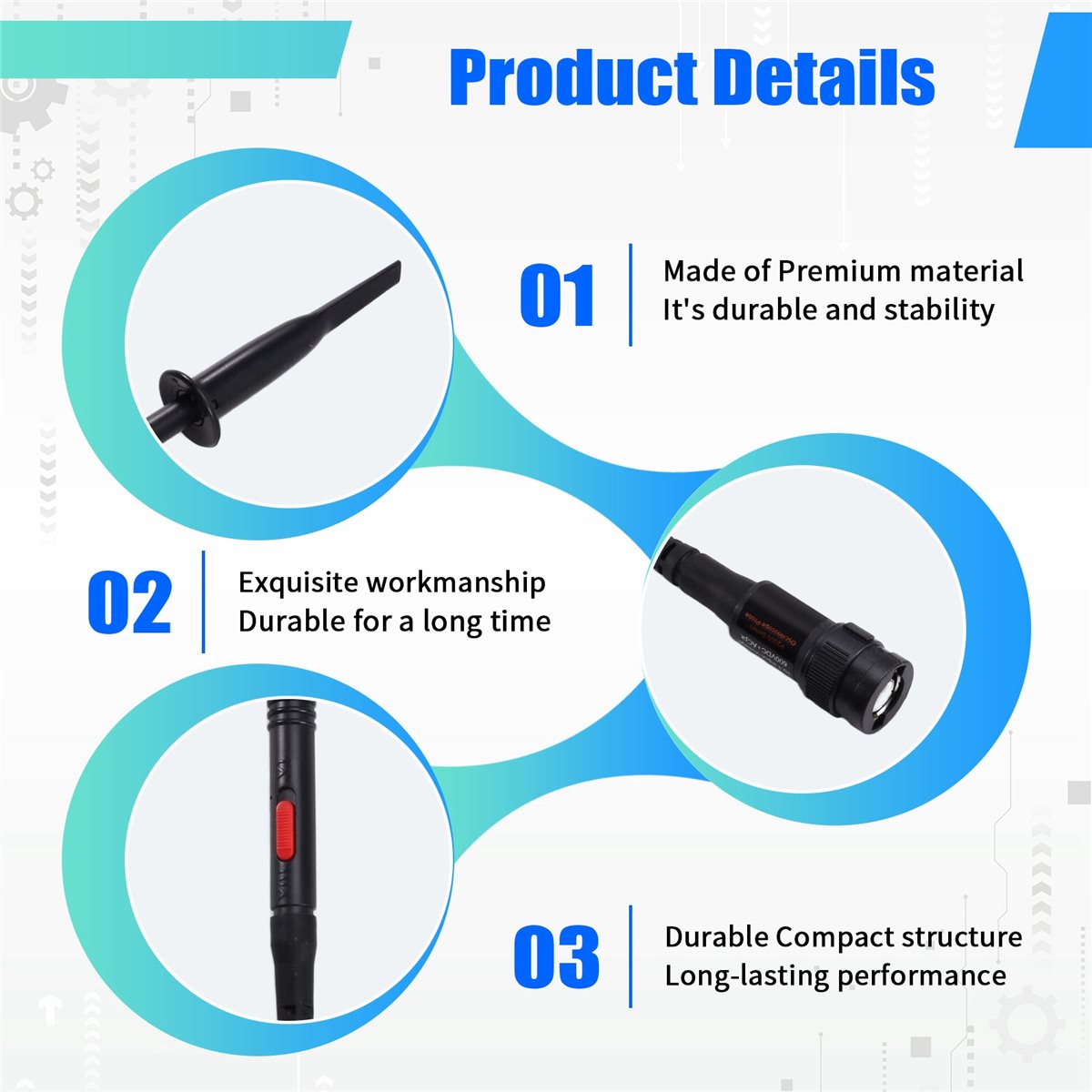 OKgood P2200 2pcs 200MHz Oscil - Oscilloscope Probe Kit 200Mhz ulasan dan harga