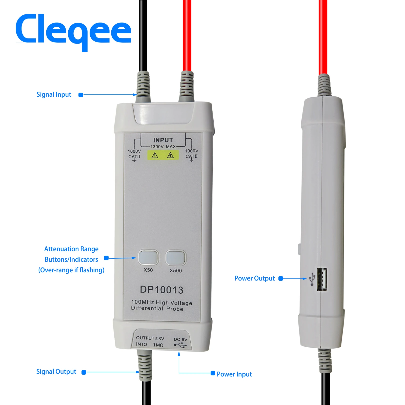 Cleqee 1300V 100MHz High Volta - Differential Probe 100Mhz 1300V ulasan dan harga