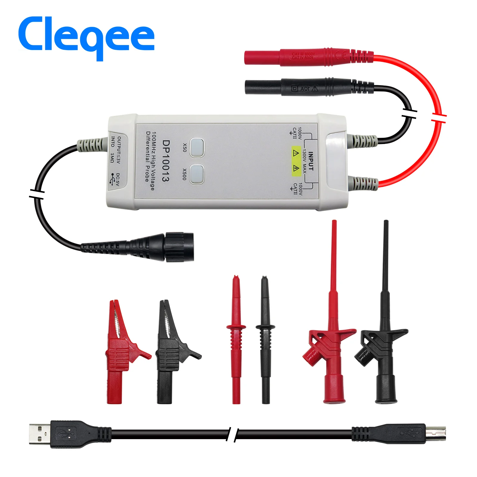 Cleqee 1300V 100MHz High Volta - Differential Probe 100Mhz 1300V ulasan dan harga