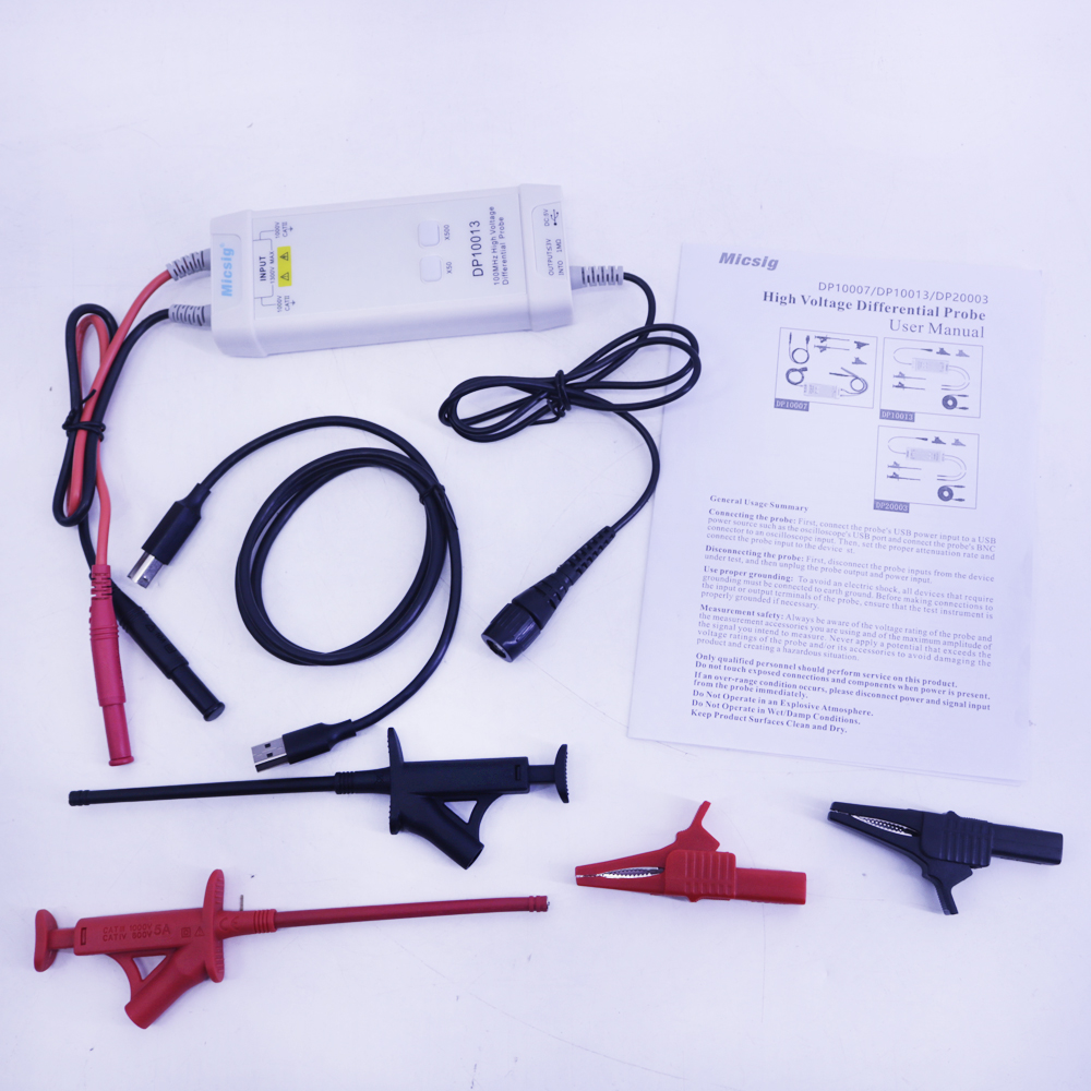 Micsig Oscilloscope  DP10013 1 - Differential Probe 100Mhz 1300V ulasan dan harga