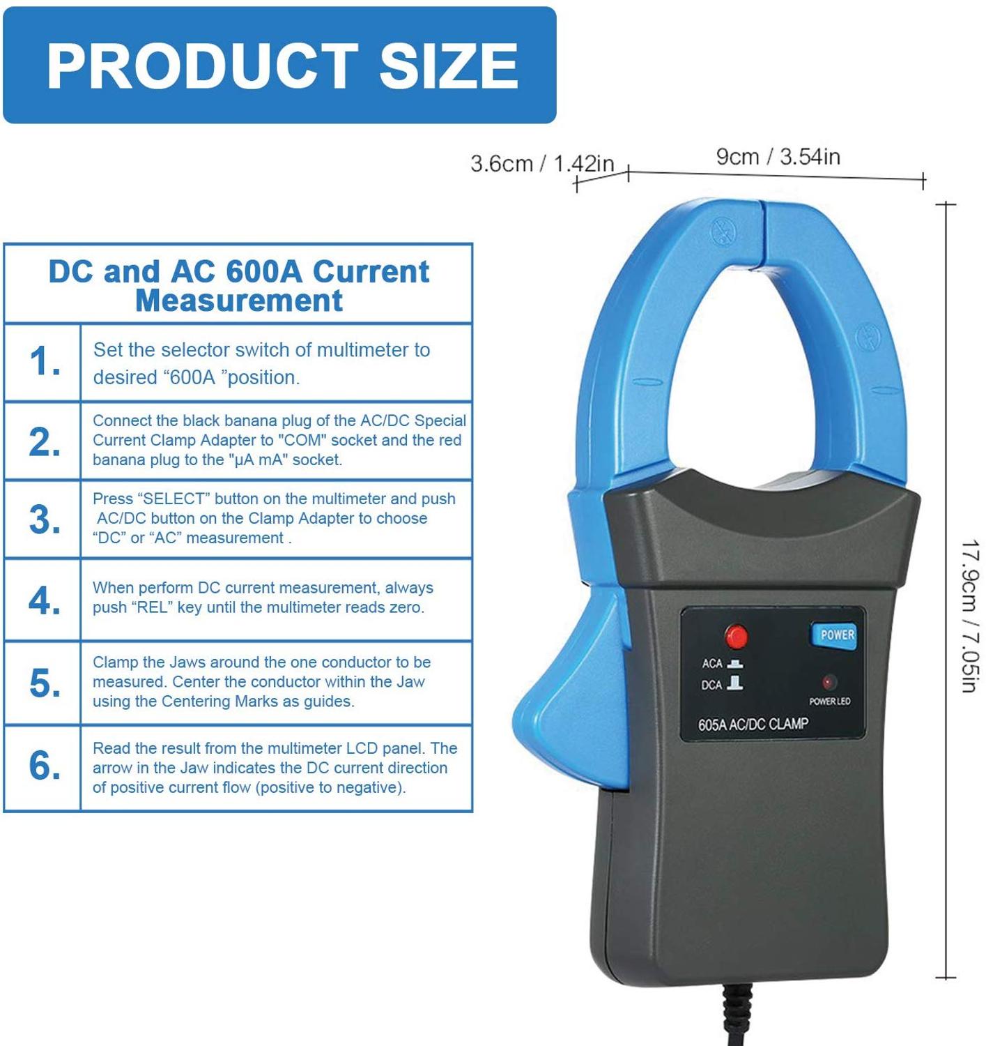 BTMETER Clamp Meter BT-605A AC - Current Clamp Probe 600A ulasan dan harga