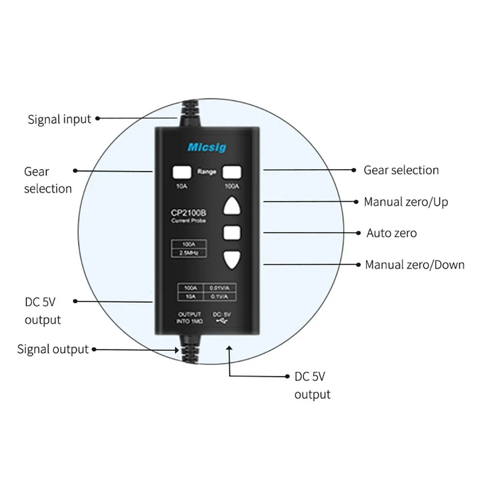 Micsig Digital CP2100B Oscillo - Current Probe Ac Dc 100A ulasan dan harga