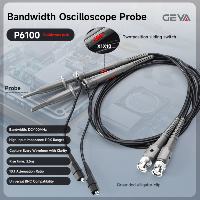 GEYA 2 Pcs 100 MHz Oscilloscop - Oscilloscope Probe 100Mhz 10X ulasan dan harga
