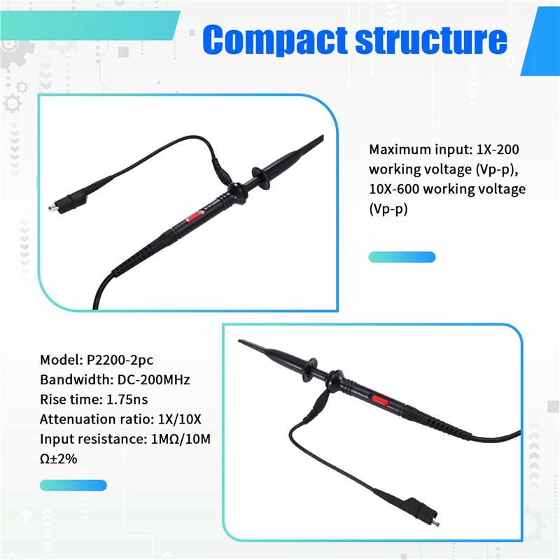 A53M-P2200 10:1 200Mhz Oscillo - Oscilloscope Probe Kit 200Mhz ulasan dan harga