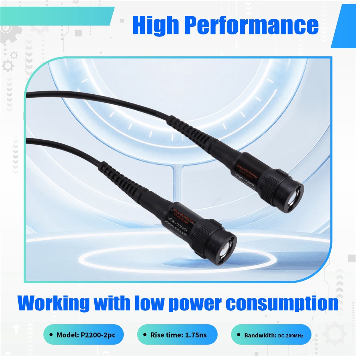 AA80 P2200 2pcs 200MHz Oscillo - Oscilloscope Probe Kit 200Mhz ulasan dan harga