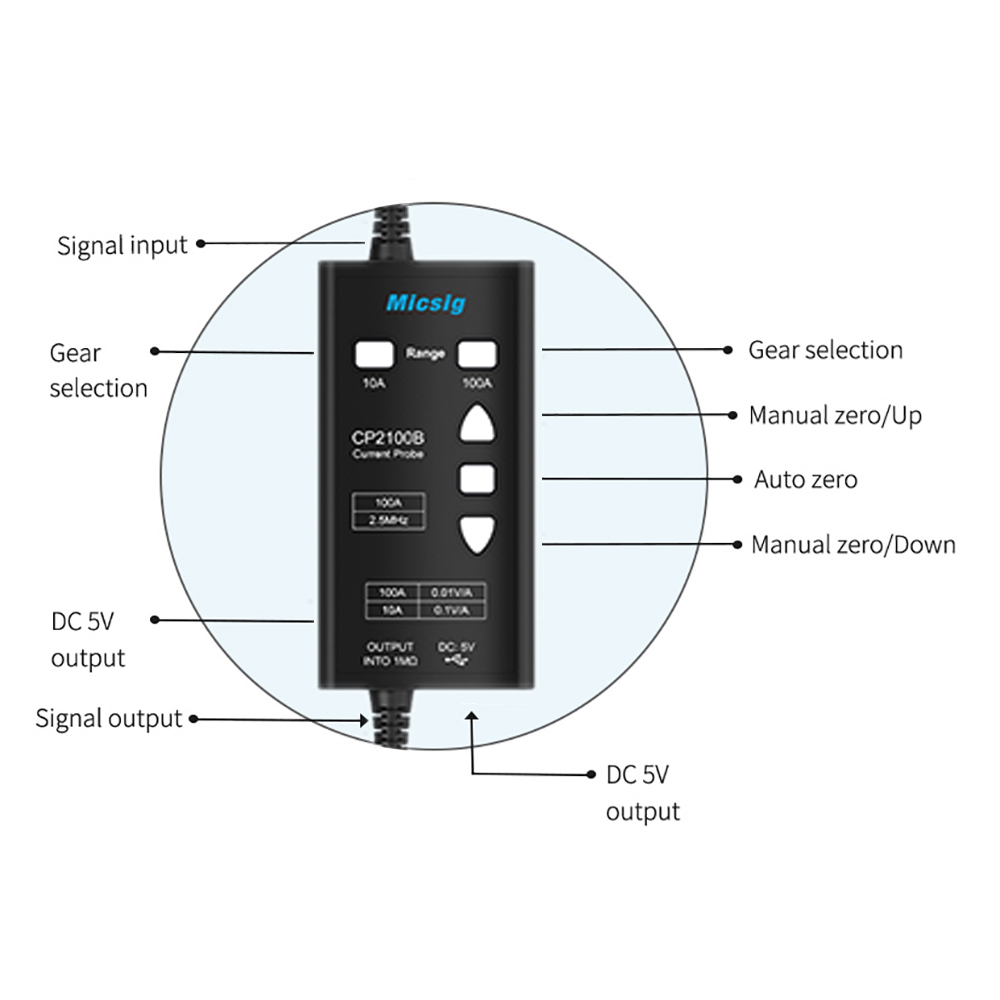 Micsig CP2100A CP2100B AC/DC C - Current Probe Ac Dc 100A ulasan dan harga