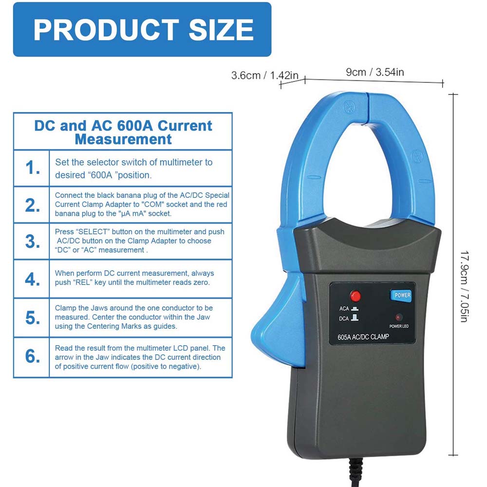 BTMETER BT-605A 600A Clamp Met - Current Clamp Probe 600A ulasan dan harga
