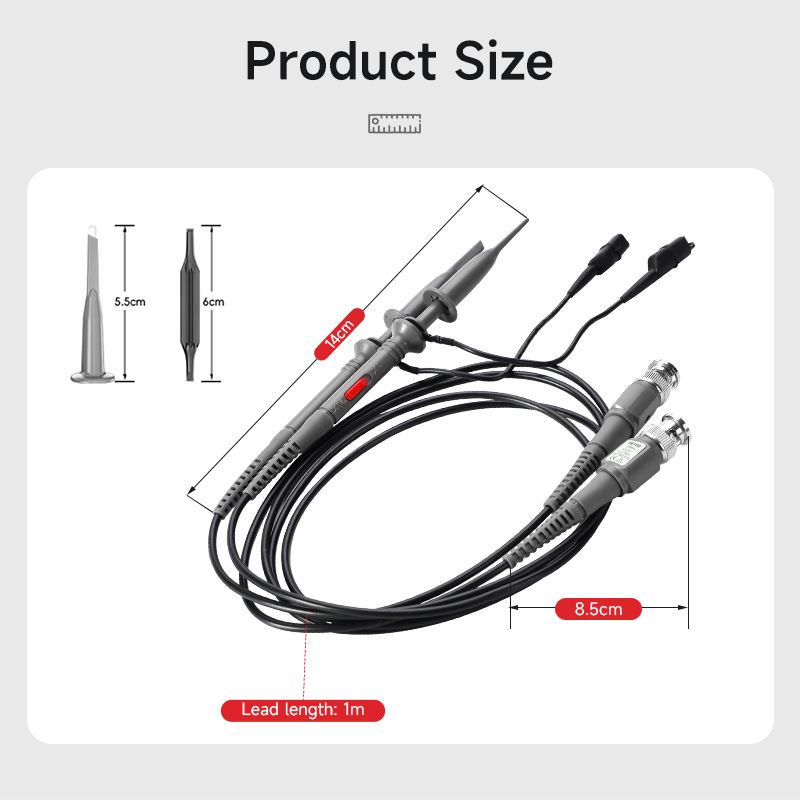 GEYA 2pcs 100MHz BNC Oscillosc - Oscilloscope Probe 100Mhz 10X ulasan dan harga