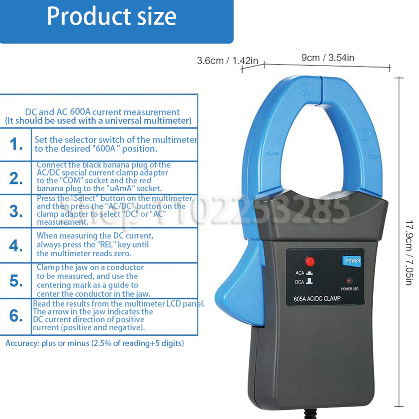 Clamp Meter BT-605A AC/DC 600A - Current Clamp Probe 600A ulasan dan harga